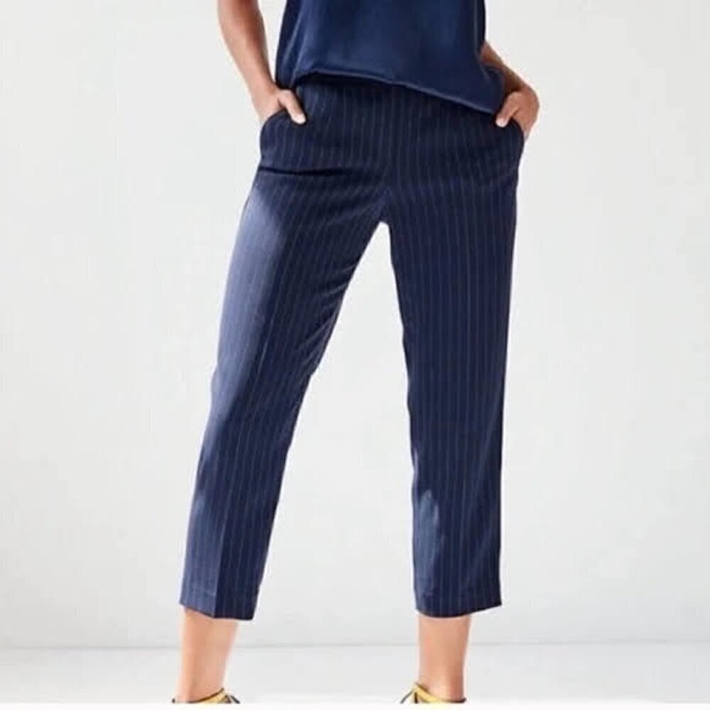 Aritzia Babaton Navy Pinstripe Cohen Pant - Size 2